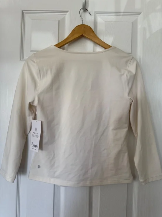 NWT Athleta Shanti Scoop Top - White Sz M - Picture 4 of 6